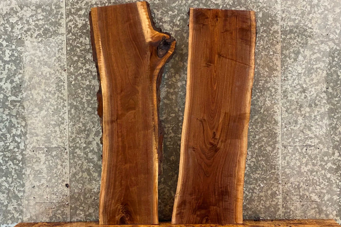 2- Black Walnut Live Edge Side Table Tops/Wall Shelves 1757,1759