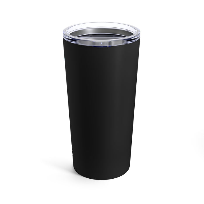 20oz Tumbler: Black Butterfly of Faith, Hope, & Love - Green PTSD Awareness Design