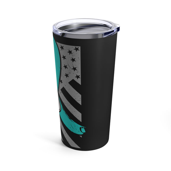 20oz Tumbler: 'Not All Pain Is Physical' - Black PTSD Awareness Design