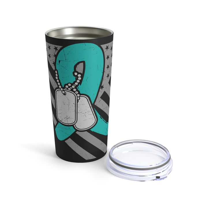 20oz Tumbler: 'Not All Pain Is Physical' - Black PTSD Awareness Design