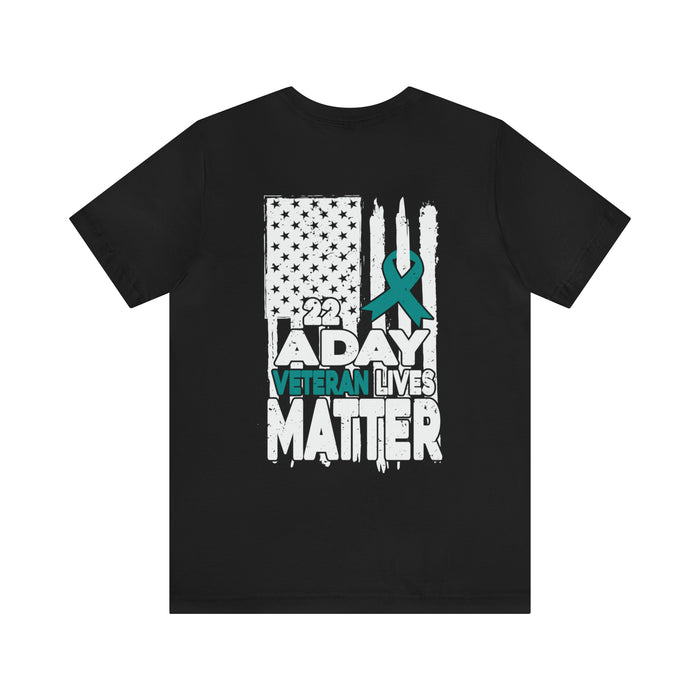 22 a Day: Supporting Veteran Lives Matter with our PTSD Design Cotton T-Shirt