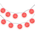 4" Hot Pink Round Shimmering Nylon Lantern Party String Lights (8FT, Expandable)