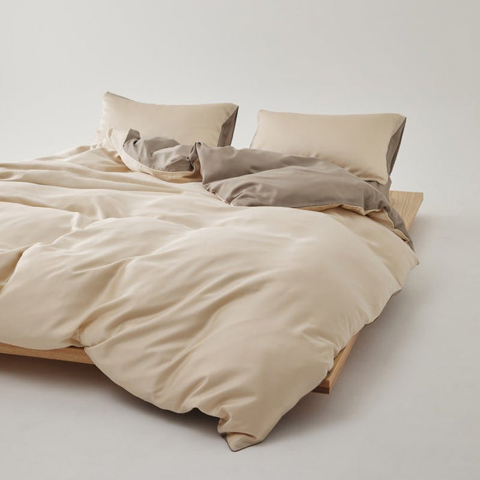 Adeline Pastel Silky Cooling TENCEL™ Bedding Set / Brown - Ever Lasting