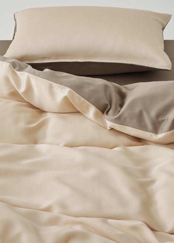 Adeline Pastel Silky Cooling TENCEL™ Bedding Set / Brown - Ever Lasting
