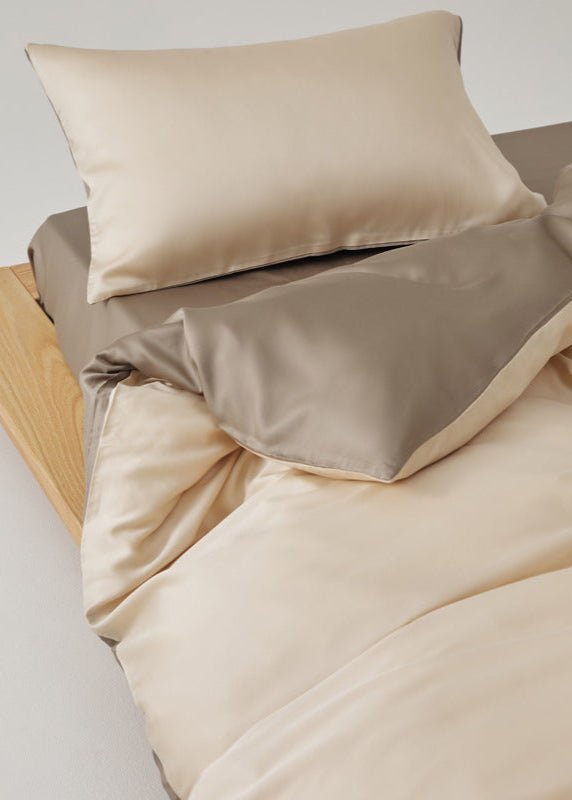 Adeline Pastel Silky Cooling TENCEL™ Bedding Set / Brown - Ever Lasting