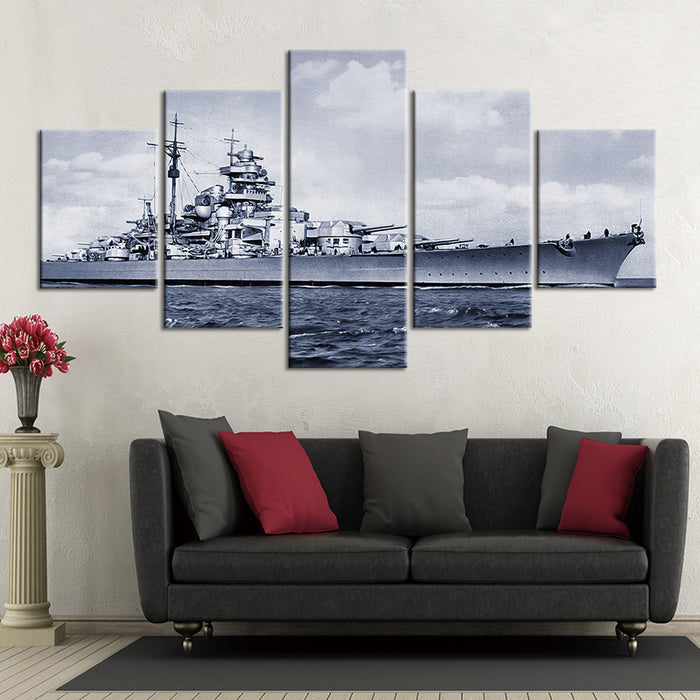 Aircraft Carrier Wall Art Frame Canvas Printing Decor - BlueArtDecor