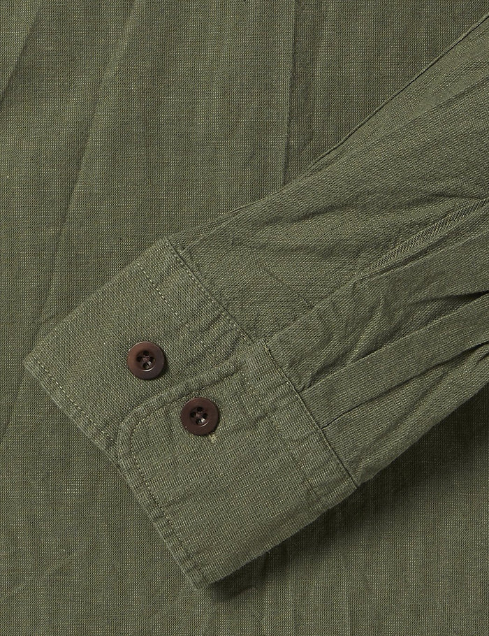 Albam Grandad Shirt - Leaf Green