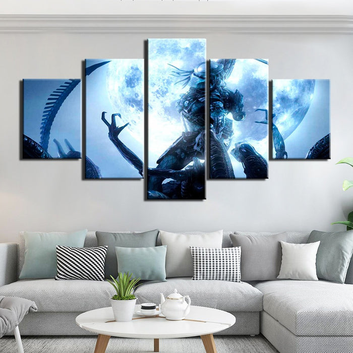 Alien vs. Predator Battle Wall Art Frame Canvas Printing Decor