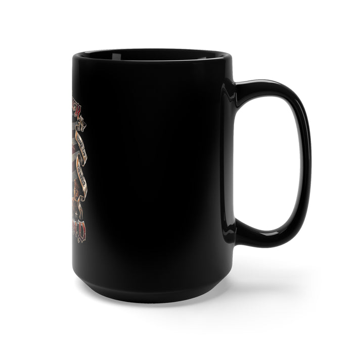 American Soldier - Land of the Free: 15oz Black Mug with Military Design