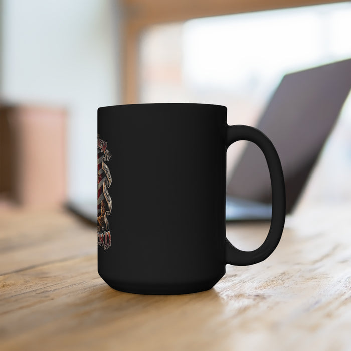 American Soldier - Land of the Free: 15oz Black Mug with Military Design