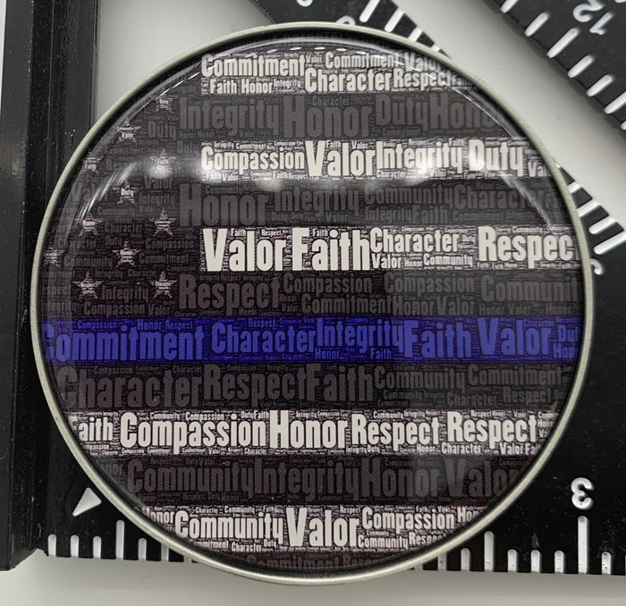Back The Blue State Trooper Challenge Coin-Black Male.