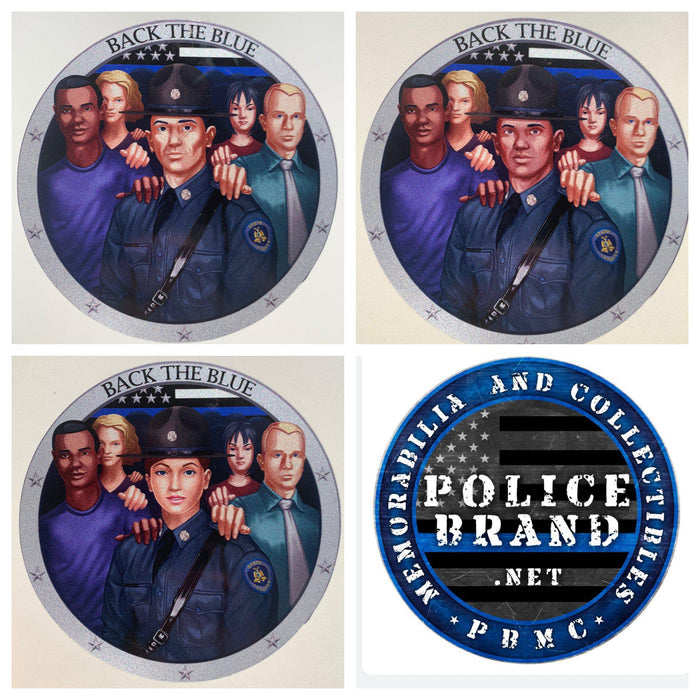 Back the Blue State Trooper Decal.