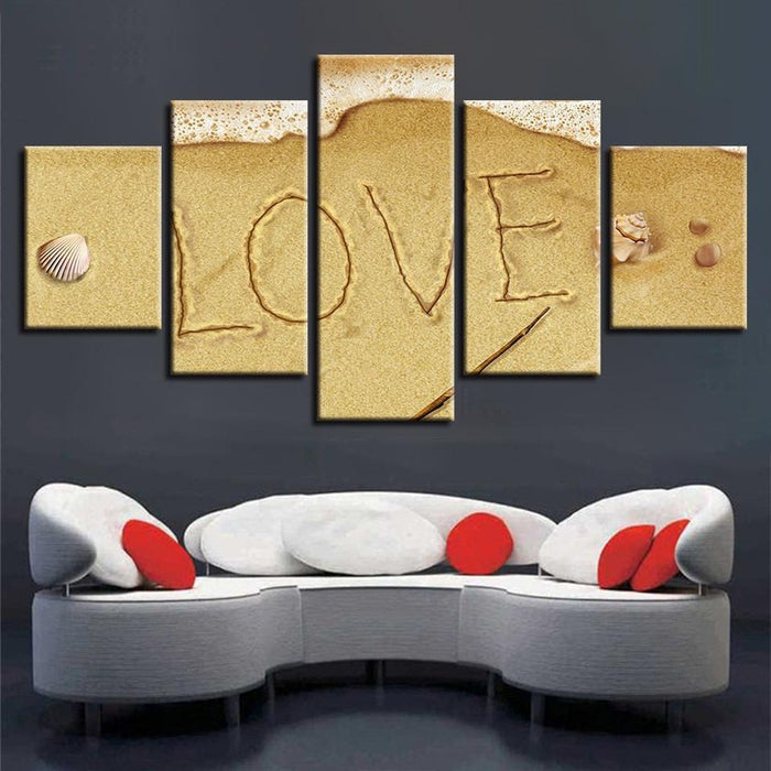Beach Love Wall Art Canvas Printing Decor - BlueArtDecor