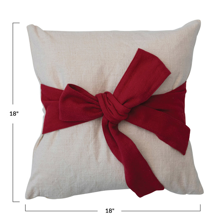 Big Red Bow Pillow
