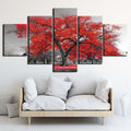 Big Red Tree Wall Art Frame Canvas Printing Decor