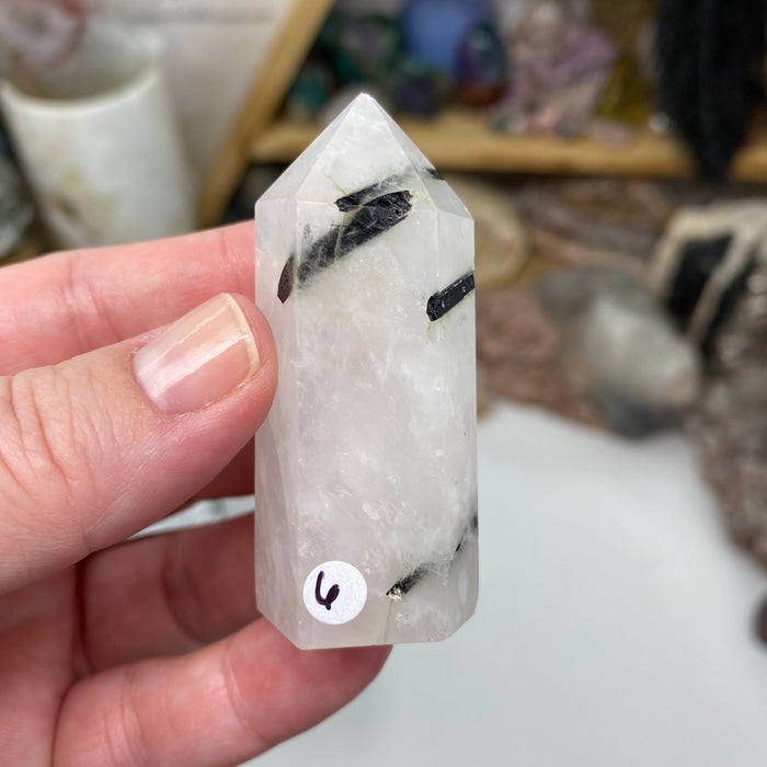 Black Rutilated Quartz Point #06