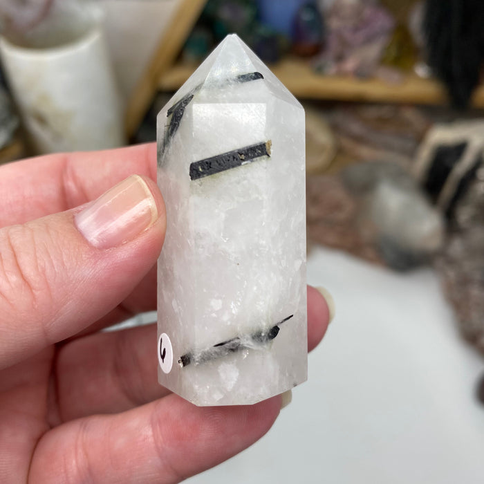Black Rutilated Quartz Point #06