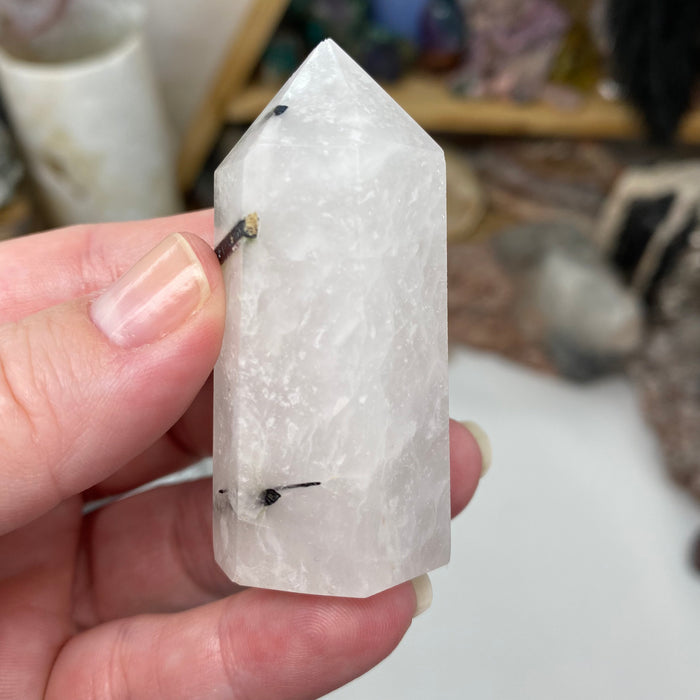 Black Rutilated Quartz Point #06