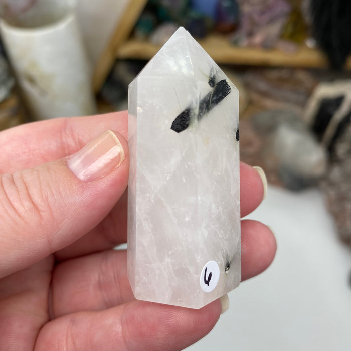 Black Rutilated Quartz Point #06