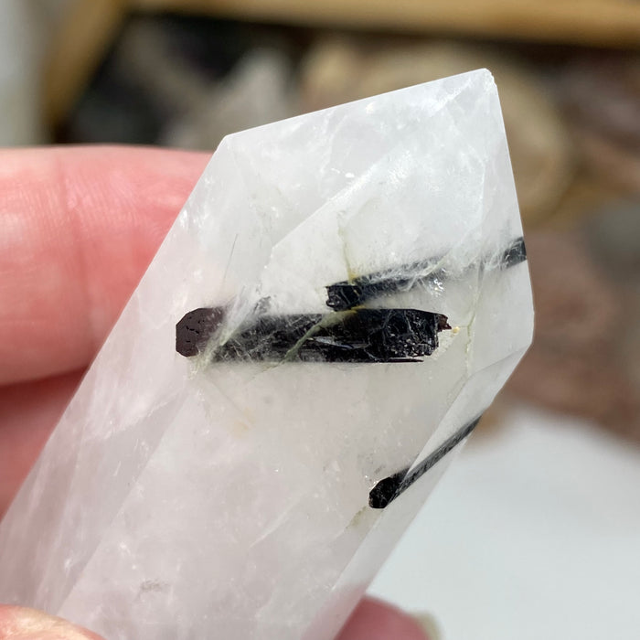 Black Rutilated Quartz Point #06