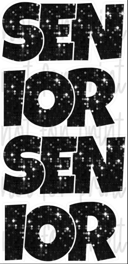 Black Sequin Senior x2 “EZ Set” 23in Lucky Guy