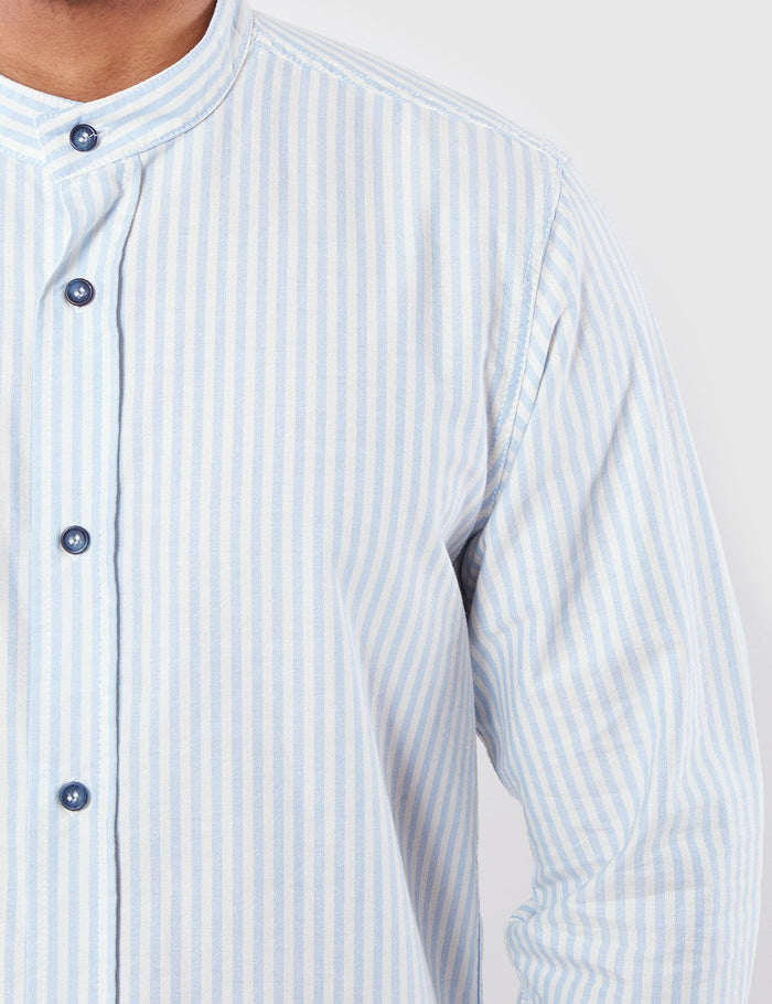Bleu De Paname Biaude Grandad Shirt - Ciel Blue