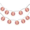 BLOWOUT 4" Light Purple Round Shimmering Nylon Lantern Party String Lights (8FT, Expandable)