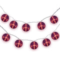 BLOWOUT 4" Royal Purple Round Shimmering Nylon Lantern Party String Lights (8FT, Expandable)