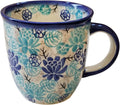 Boleslawiec Polish Pottery Coffee or Tea Mug Unikat Eva's Collection "Lotus Symphony"