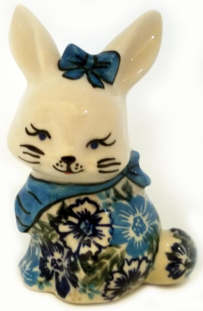 Boleslawiec Polish Pottery UNIKAT Easter Bunny Decoration 2 "April"