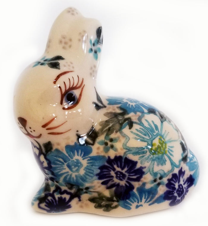 Boleslawiec Polish Pottery UNIKAT Easter Bunny Decoration 4 "April"