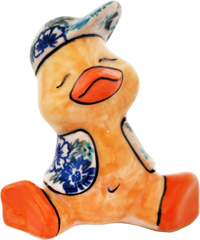 Boleslawiec Polish Pottery UNIKAT Easter Duck Decoration 3 "April"