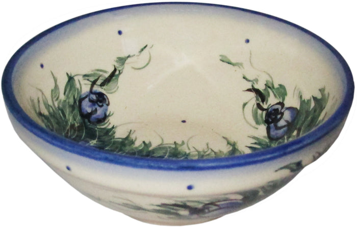 Boleslawiec Polish Pottery UNIKAT Ice Cream or Condiment Bowl "Wild Field"