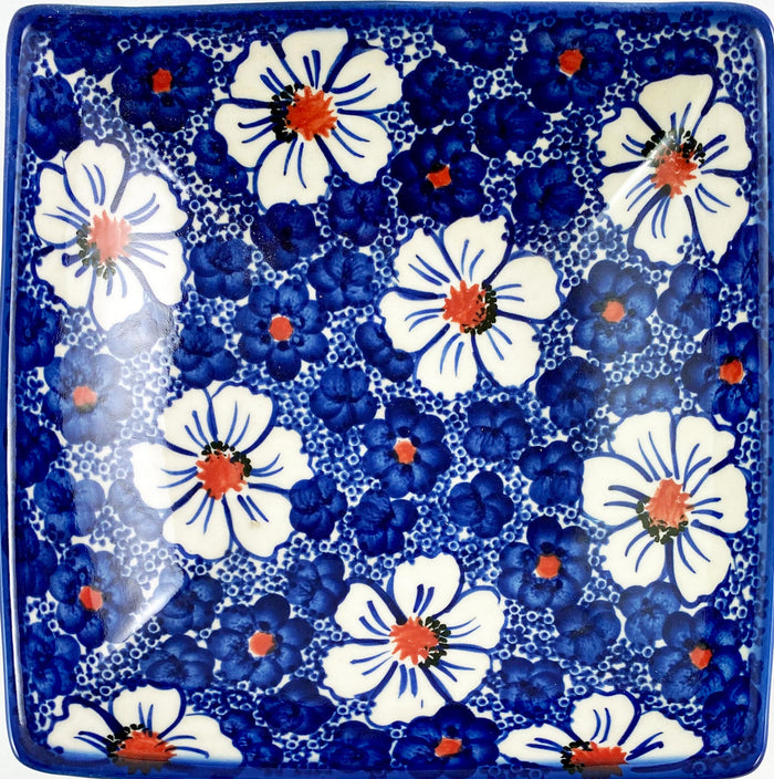 Boleslawiec Polish Pottery Unikat medium Serving Bowl "Haylee Daisy"