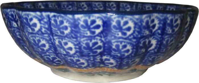 Boleslawiec Polish Pottery UNIKAT Scalloped Bowl Unikat 3093