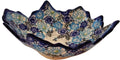 Boleslawiec Polish Pottery UNIKAT Serving Bowl in leaf shape "April"