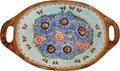 Boleslawiec Polish Pottery UNIKAT Serving or Baking Dish with Handles "Blue Sky Meadow"