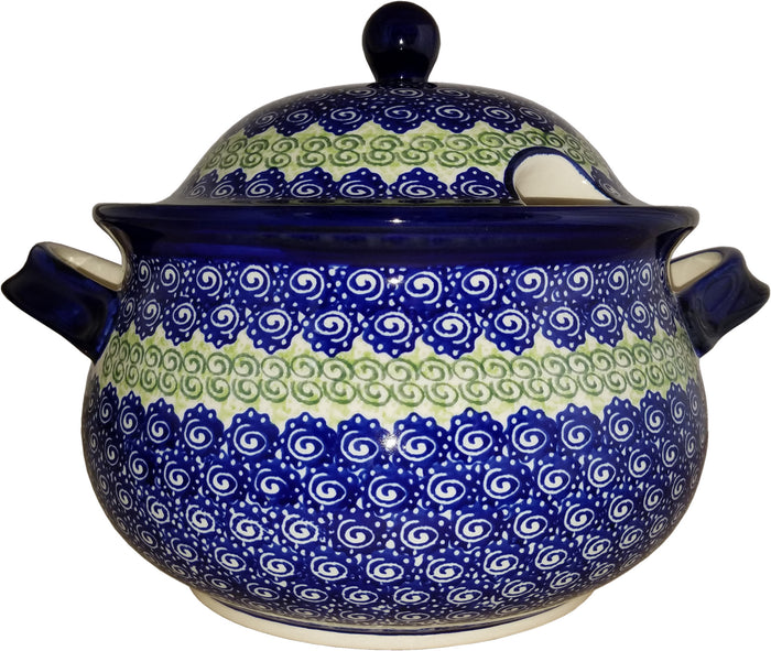 Boleslawiec Polish Pottery UNIKAT Soup Tureen or Baker 5L "Alex"