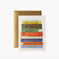 Book Stacks Birthday Card