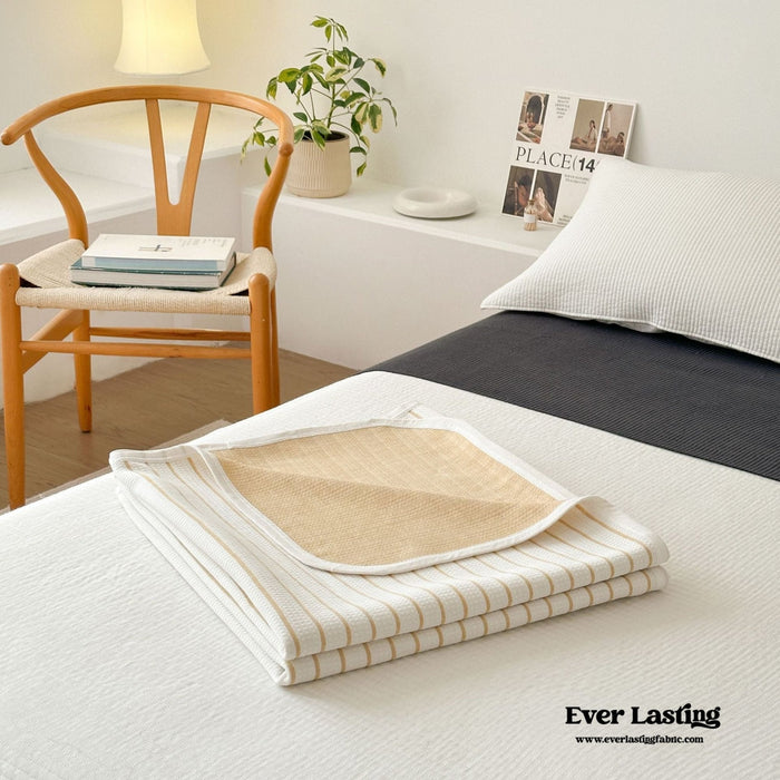 Breathable Pastel Knitted Blanket / Lemon Yellow - Ever Lasting