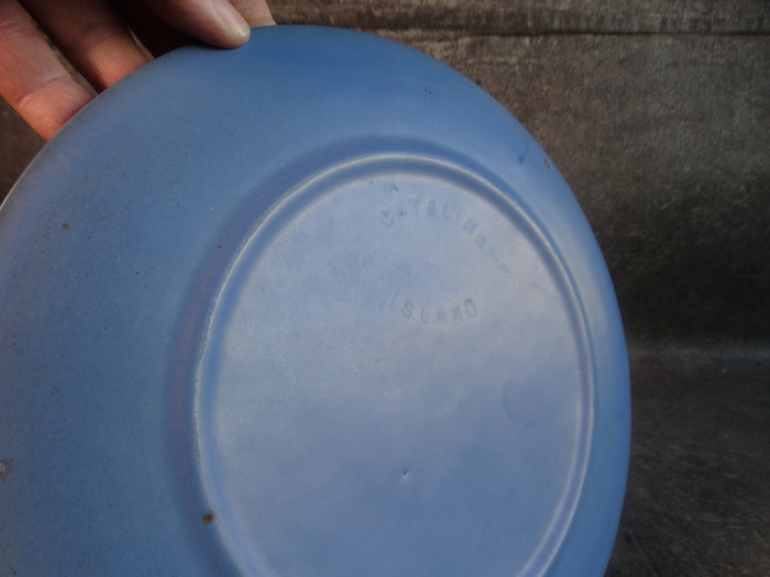 Catalina Island Red Clay Plate in Matte Blue C567