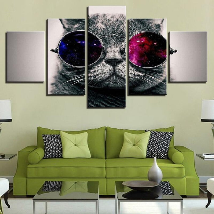 Cheeky Cute Cat Wall Art Frame Canvas Printing Decor