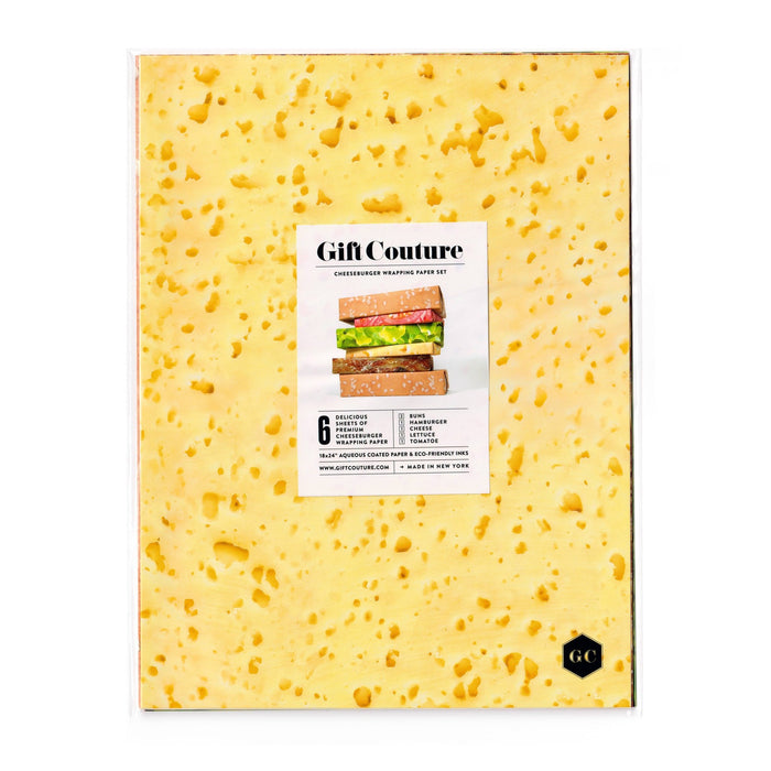 Cheeseburger Wrapping Paper Set (6 Sheets) - bubblegum market
