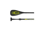 Chinook Thrust 82 Oval Carbon Adjustable SUP paddle with yellow graphics on blade