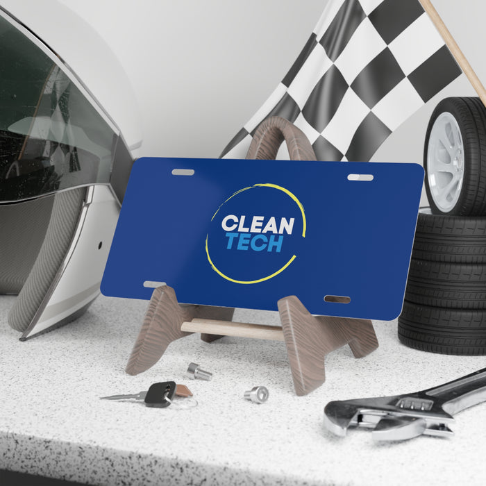 CLEANTECH License Plate, Blue