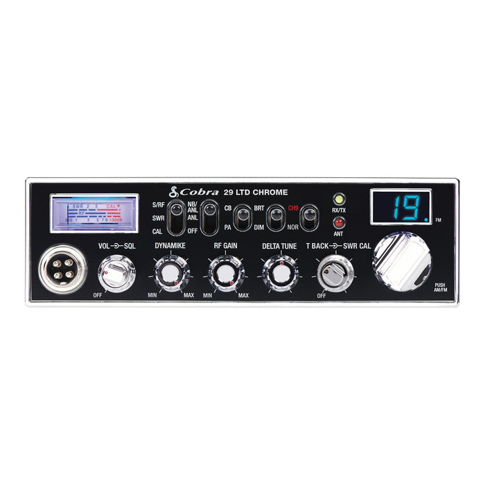 Cobra 40-Channel AM\/FM CB Radio with Microphone, 29 LTD Classic\u2122 (Chrome Face)