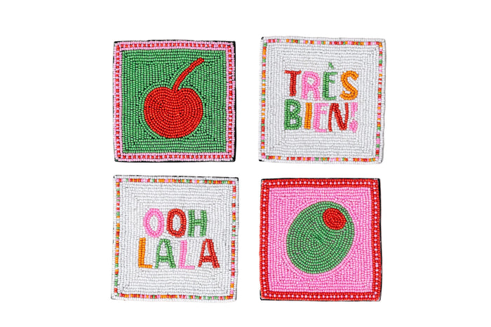 Cocktail Beaded Coaster Set