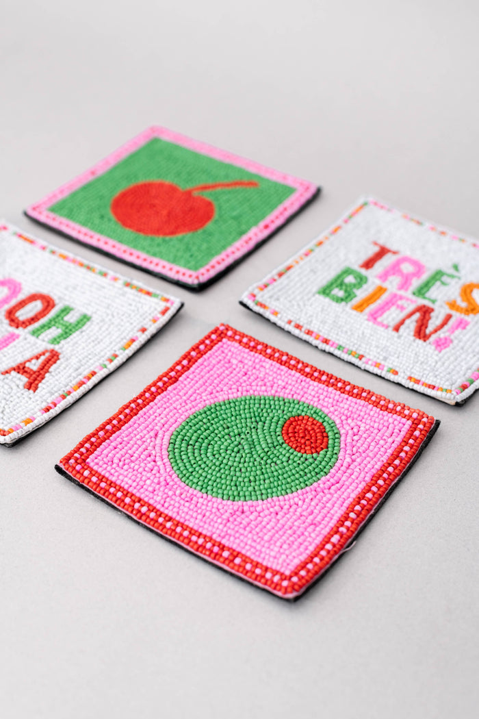 Cocktail Beaded Coaster Set