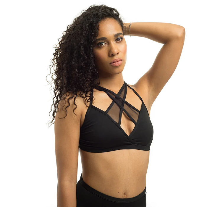 Conjunto Poledancerka X High NEGRO con rodilleras