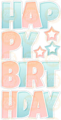 Coral Pink & Light Blue HBD "EZ Set" 23in Lucky Guy